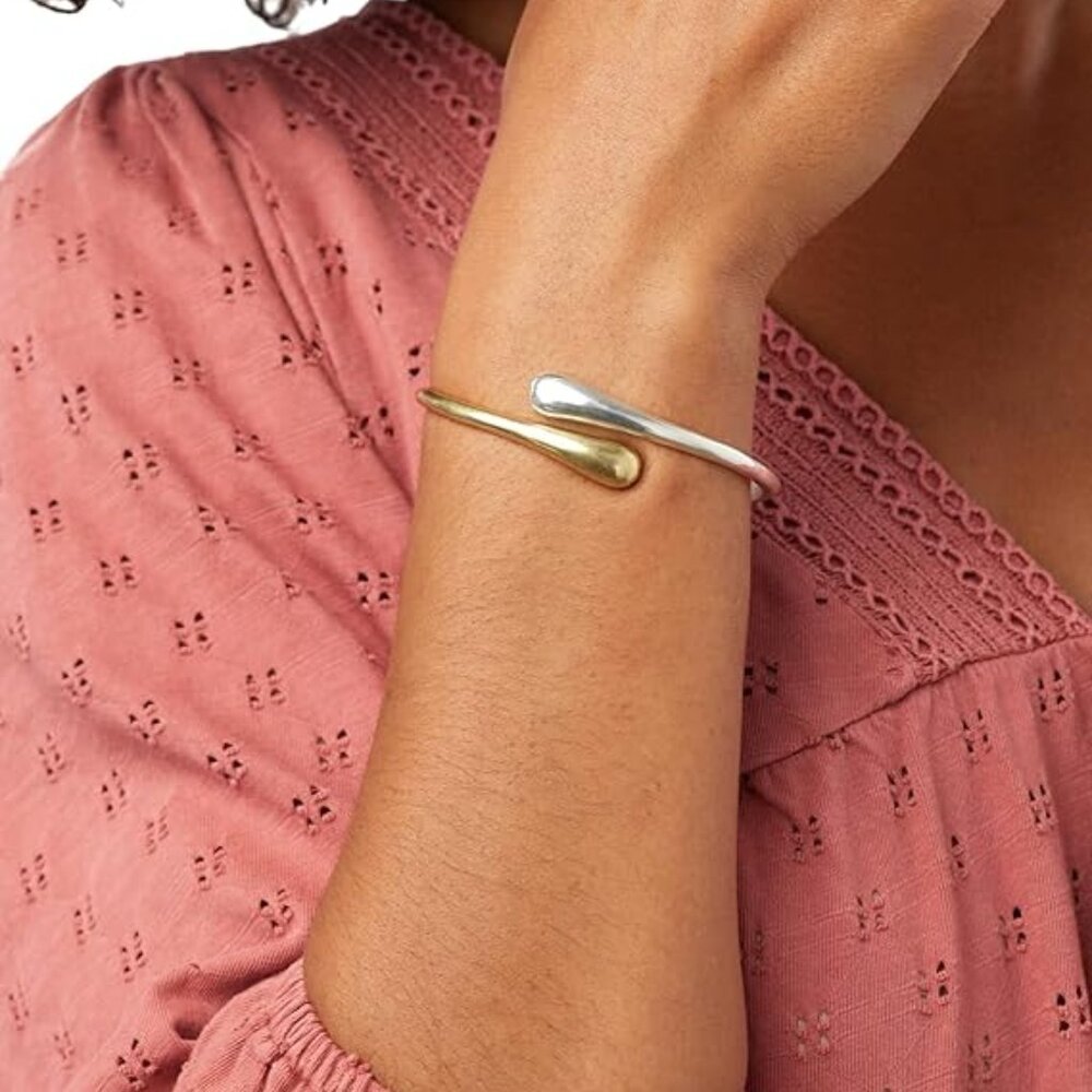 Lucky Brand Women's Two Tone Bypass Bracelet